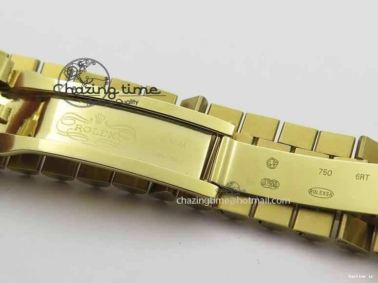 0106 Day Date 40mm YG BP Maker Best Edition Black Dial Diamond Bezel On YG Bracelet A Soft 3681